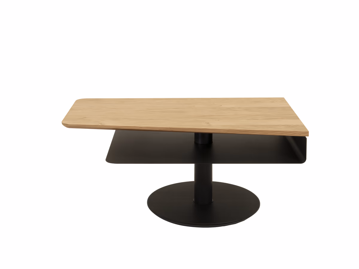 Couchtisch - höhenverstellbar, LBH. ca. 100x60x46-64  cm, Wildeiche furniert