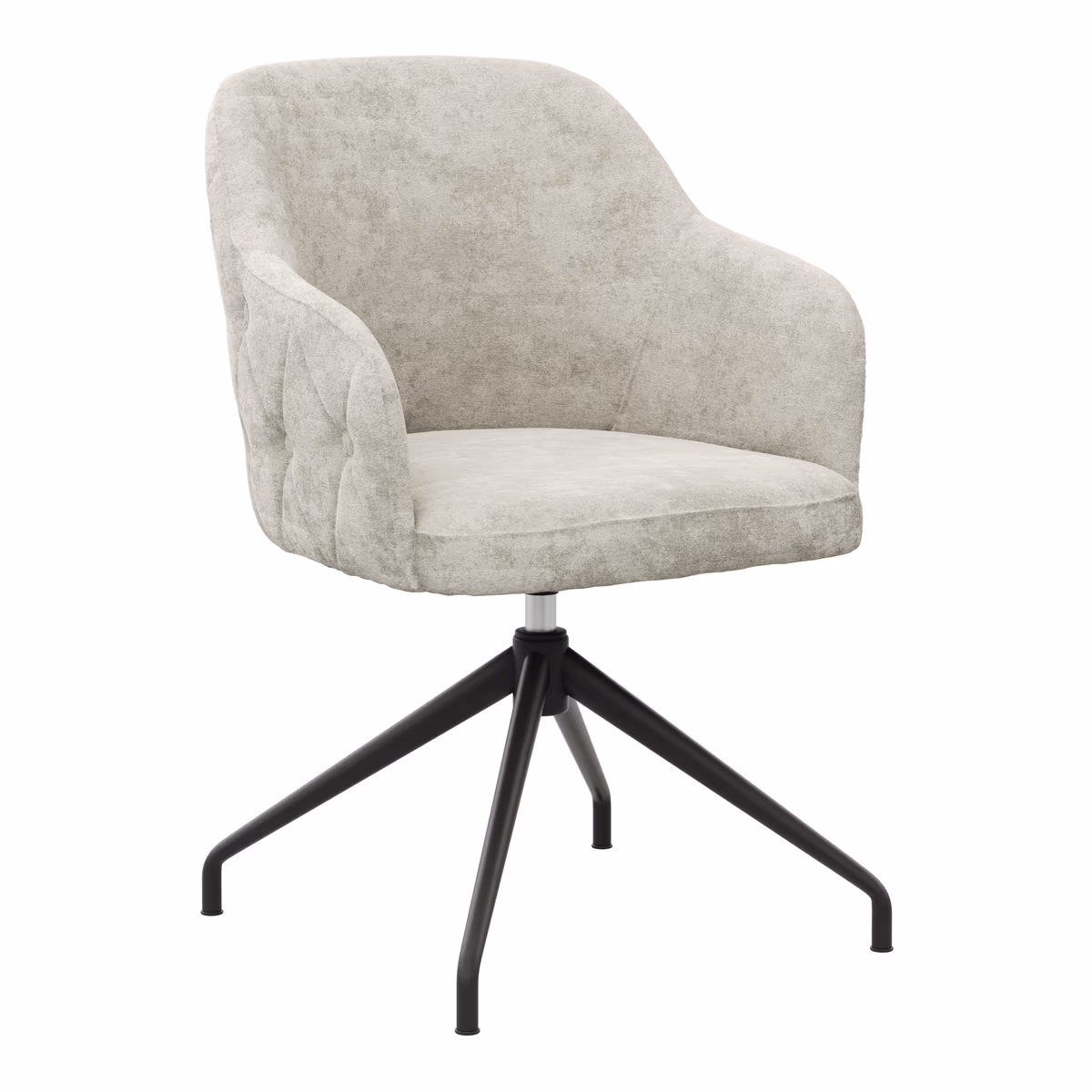 Stuhl Litchfield - drehbar und höhenverstellbar, Stoff, Hellgrau