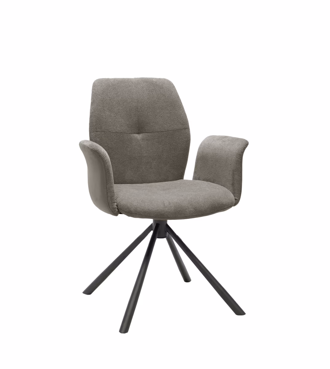 Armlehnstuhl MANOA - drehbar, Stoff, Dunkelgrau