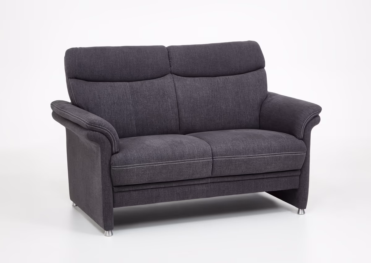 Sofa - 2-Sitzer, Stoff, Anthrazit