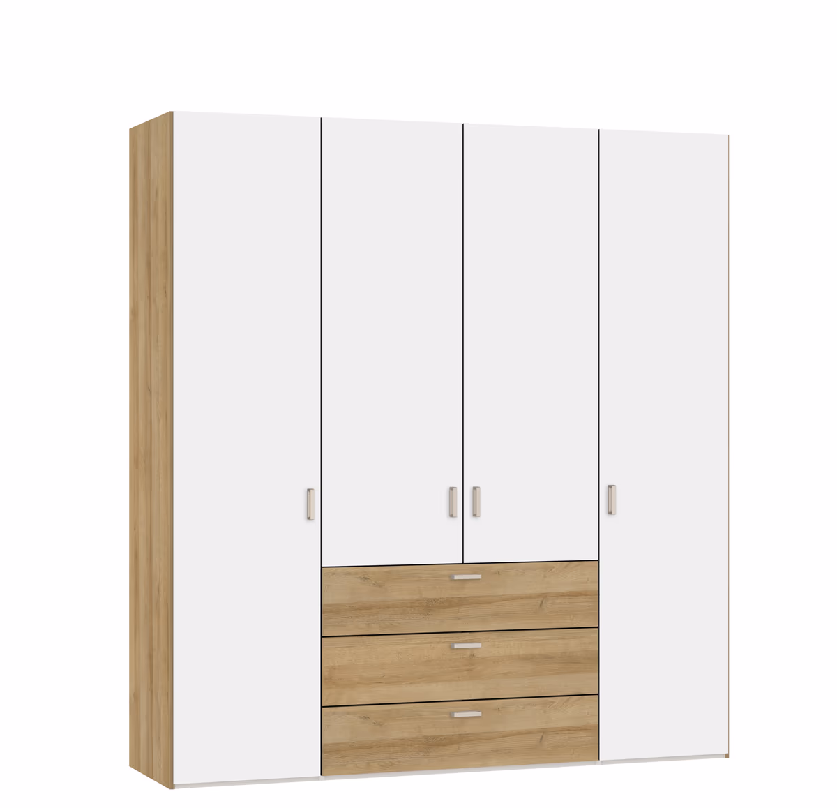 Drehtürenschrank JOIN IT- B ca. 202 cm, Eiche Dekor, Weiß