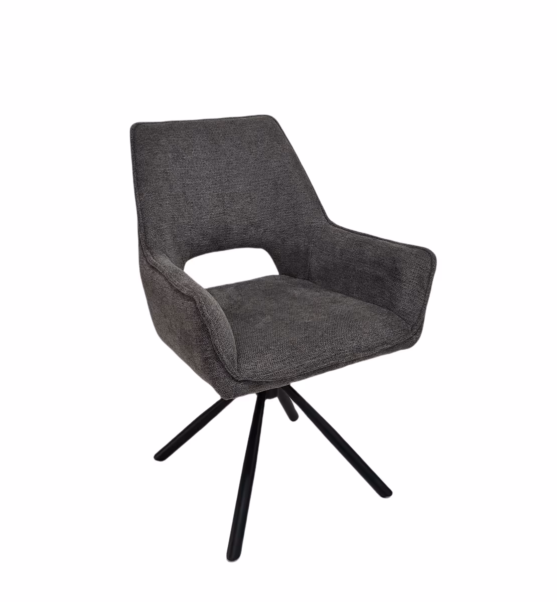 Armlehnstuhl MARESA - drehbar, Stoff, Anthrazit
