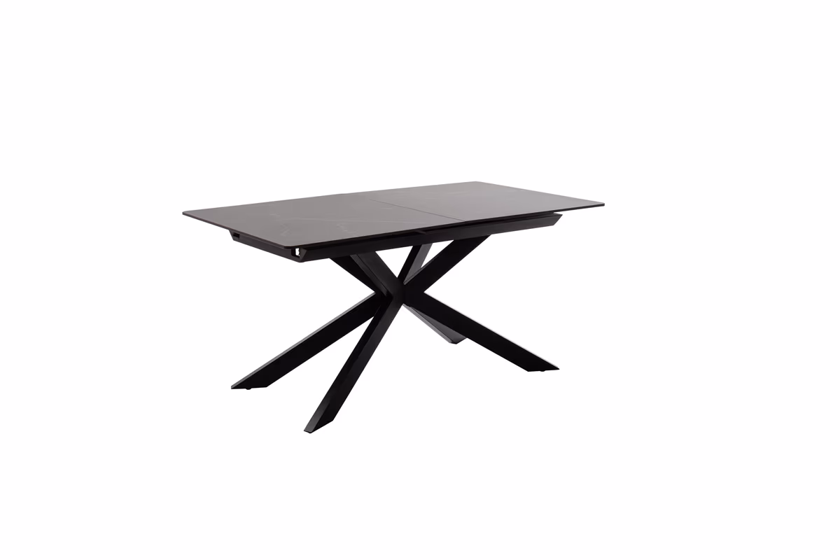 Esstisch - BL ca. 90X160(200) cm, Keramik, Anthrazit marmoriert