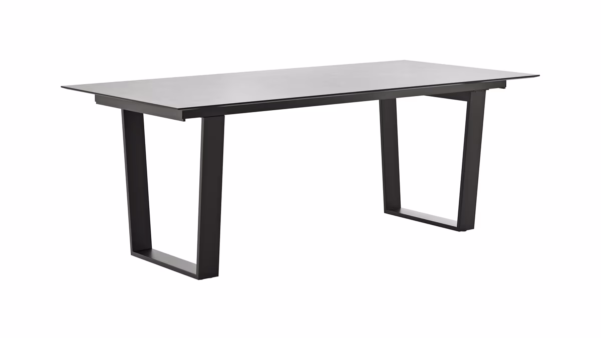 Esstisch Dinner - verlängerbar, LB ca. 200x95 cm, Kunststoff, Hellgrau