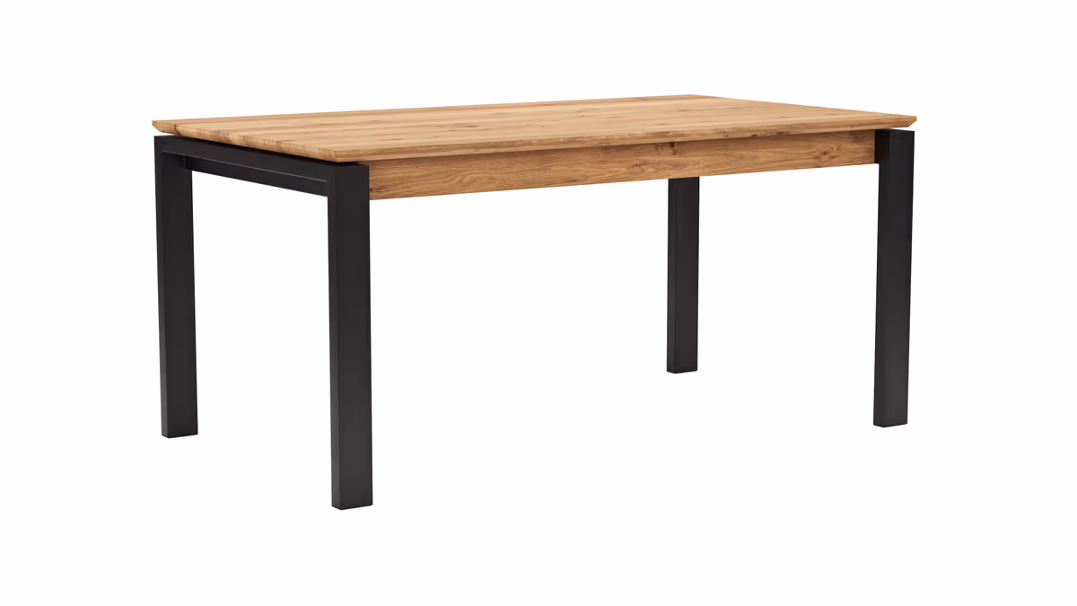 Esstisch Farmingdale - ausziehbar, LB ca. 160x90 cm, Eiche massiv, natur geölt