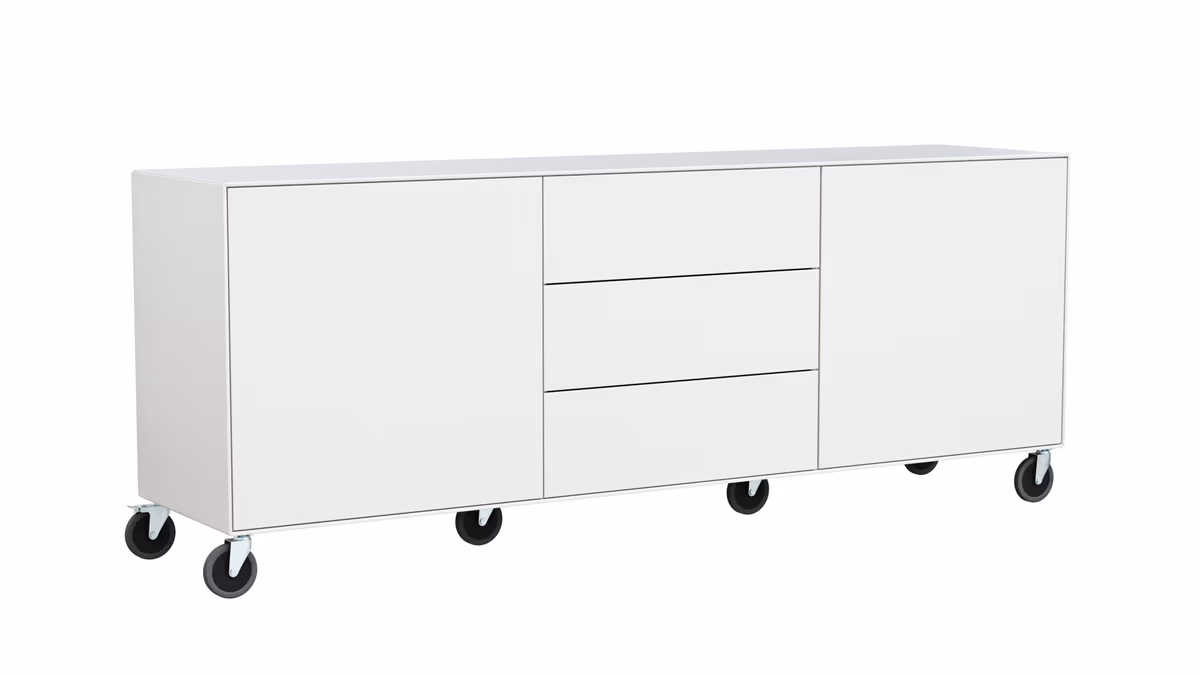 Sideboard Edge - Lack, Weiß