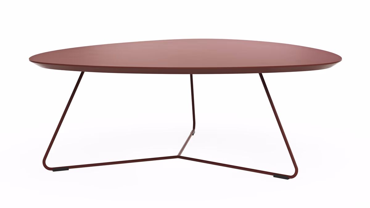 Couchtisch Fano - LBH ca. 87x78x33 cm, Fenix, Bordeaux