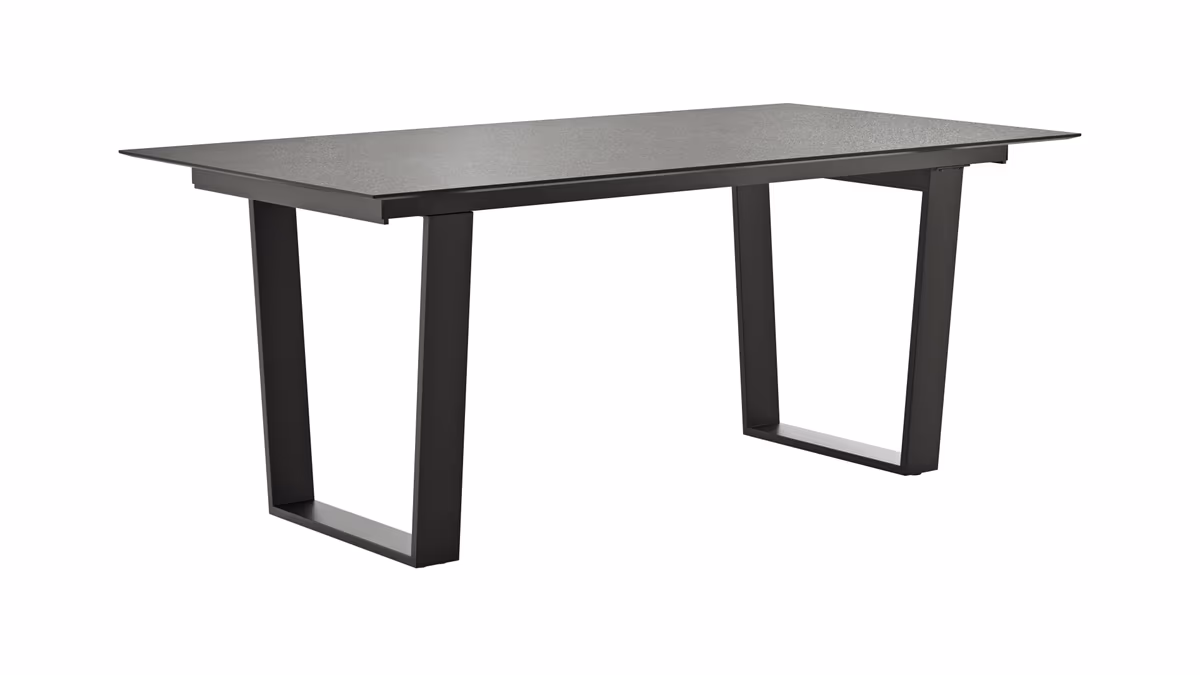 Esstisch Dinner - verlängerbar, LB ca. 180x95 cm, Kunststoff, Dunkelgrau