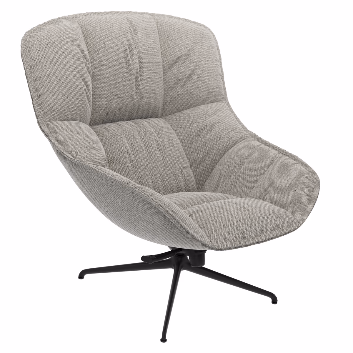 Sessel Unn - Stoff, Hellgrau