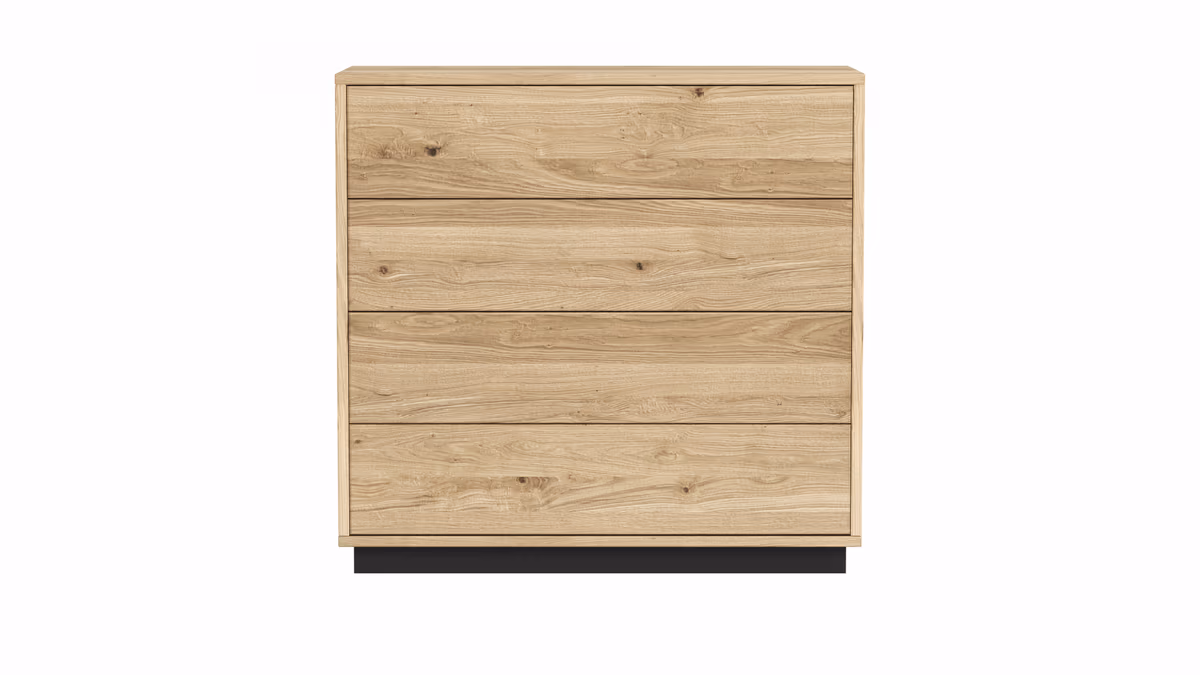 Schubkasten Williston - Korpus Wildeiche bianco / Front sandgestrahlt