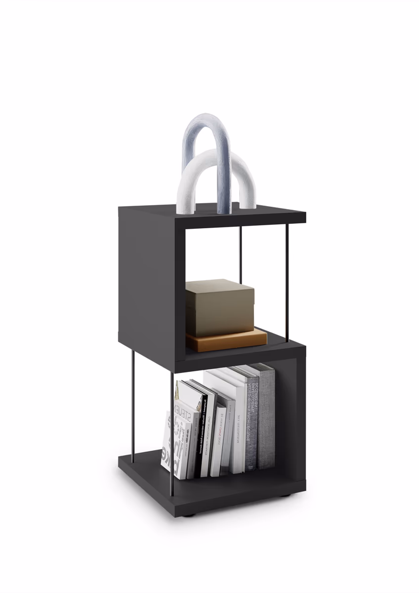 Regal - B ca. 33 cm, Schwarzstahl