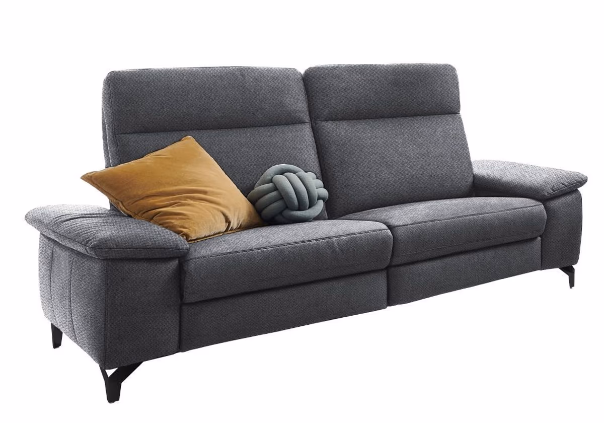 Sofa - 2-Sitzer, Stoff, Grau