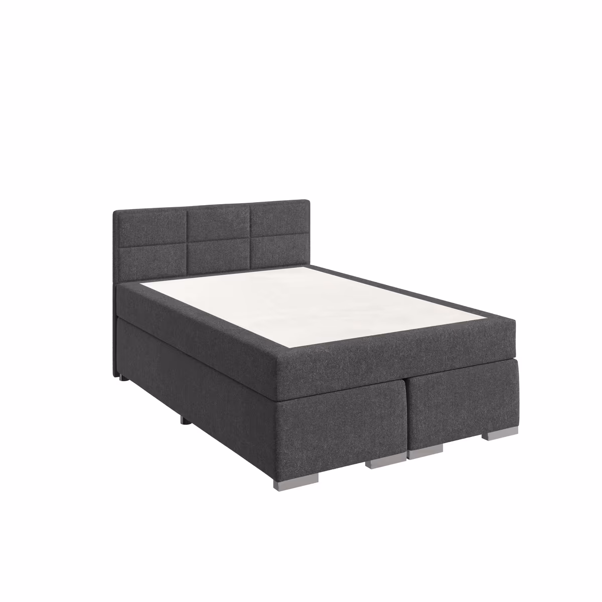 Boxspringbett- Liegefläche ca. 140x200 cm, Stoff, Anthrazit