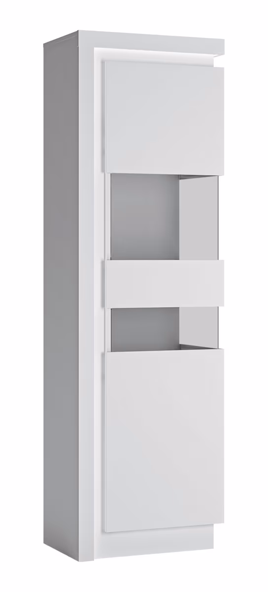 Vitrine - mit Beleuchtung, Weiß