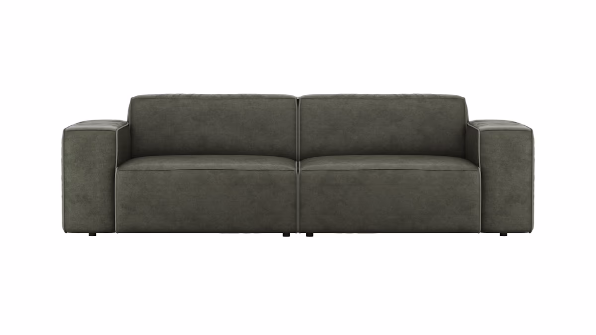 Sofa Elementos - 3 Sitzer, Stoff, Olive