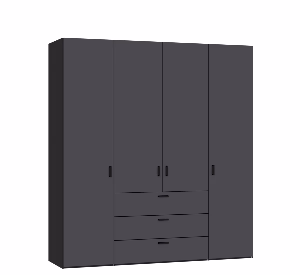 Drehtürenschrank JOIN IT- B ca. 202 cm, Schwarz, Anthrazit
