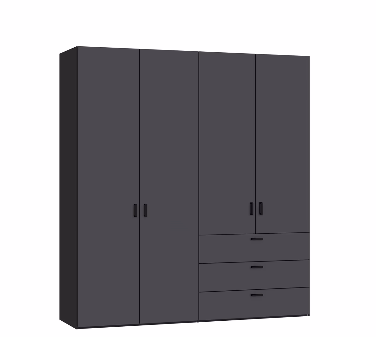 Drehtürenschrank JOIN IT- B ca. 202 cm, Schwarz, Anthrazit
