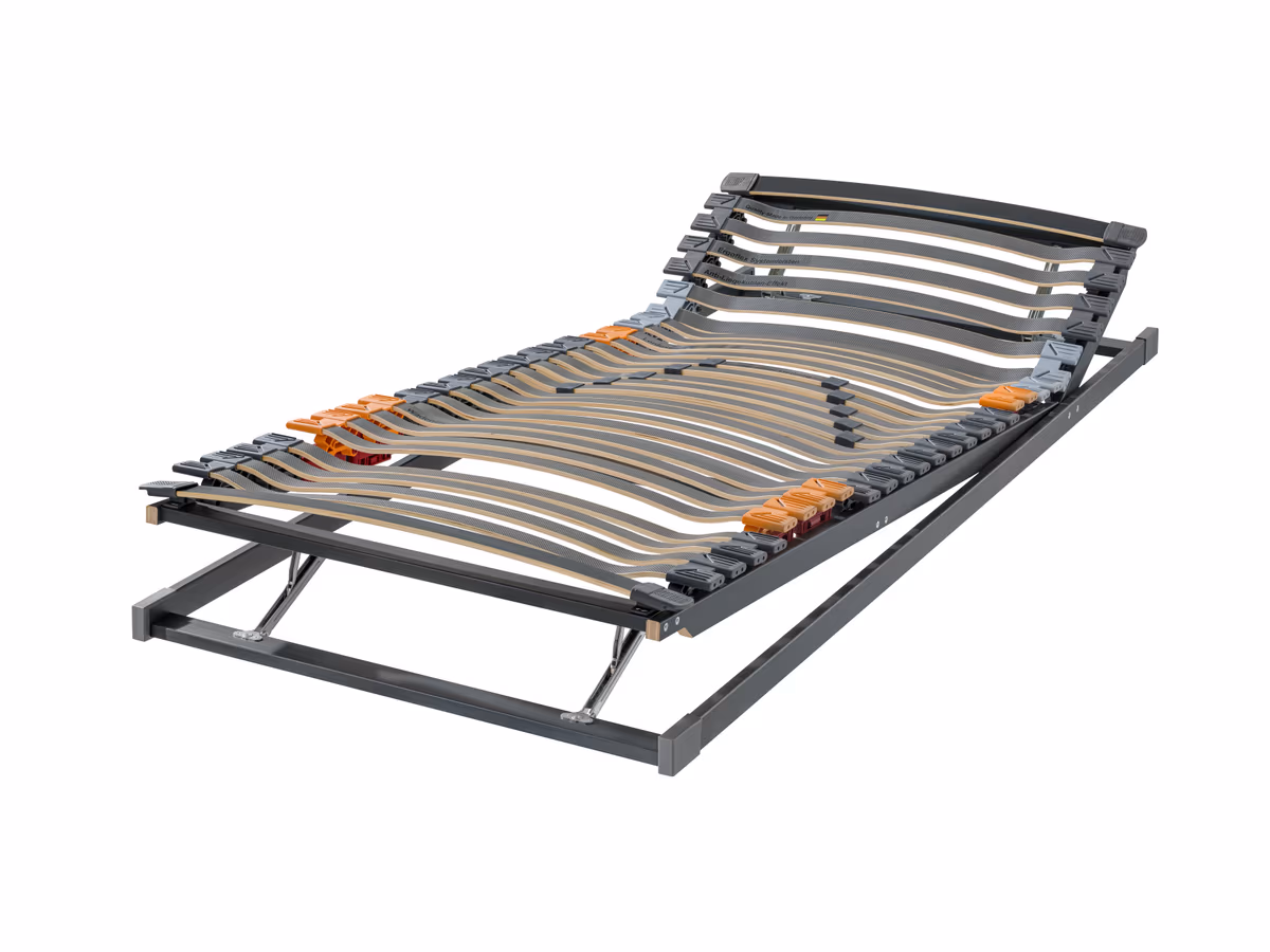 Federholzrahmen - Liegefläche ca. 90x200 cm, Kopf- u. Fußteil indiv. einstellbar