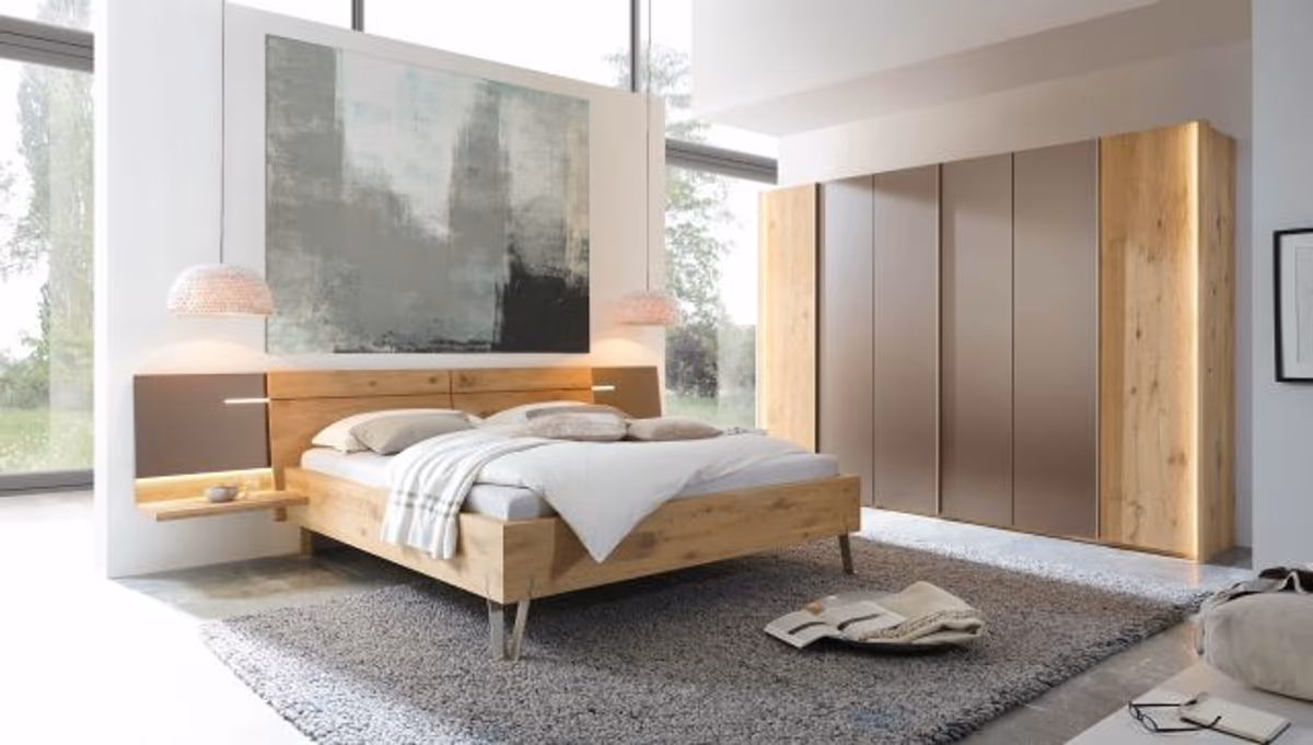 Schlafzimmer - Wildeiche, Massiv