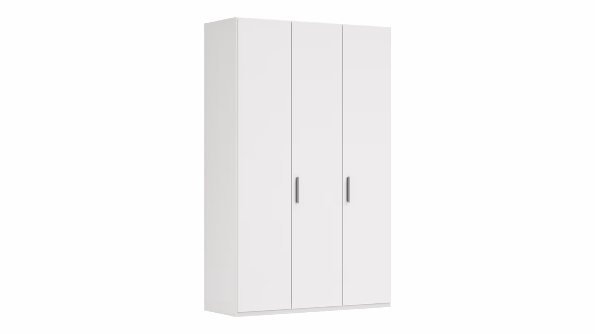 Drehtürenschrank Viana - B. ca. 151 cm, Lack, Weiß