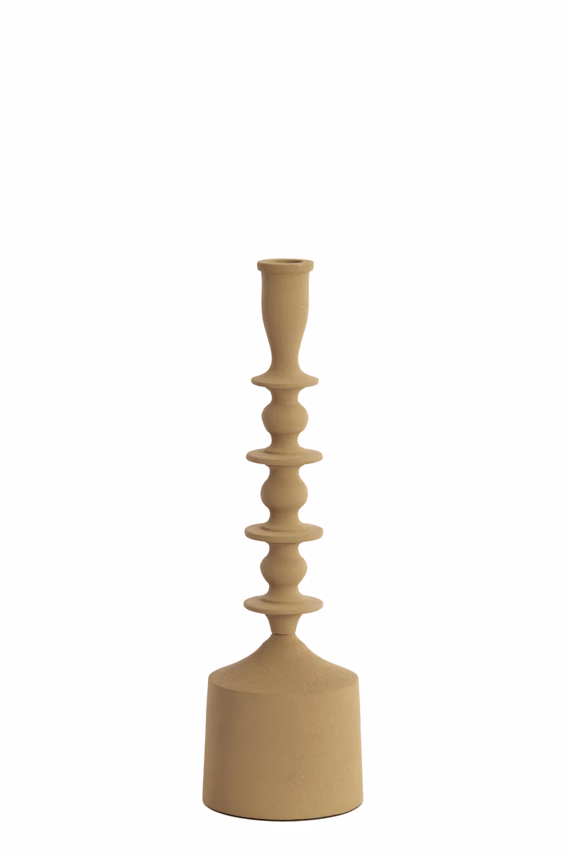 Kerzenleuchter - DH ca. 10x34,5 cm, Beige