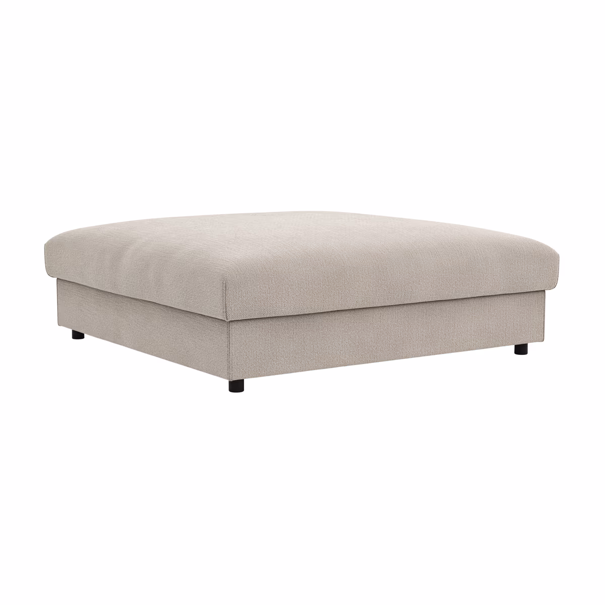 Hocker Stormy - LB ca. 110x110 cm, Stoff, Creme