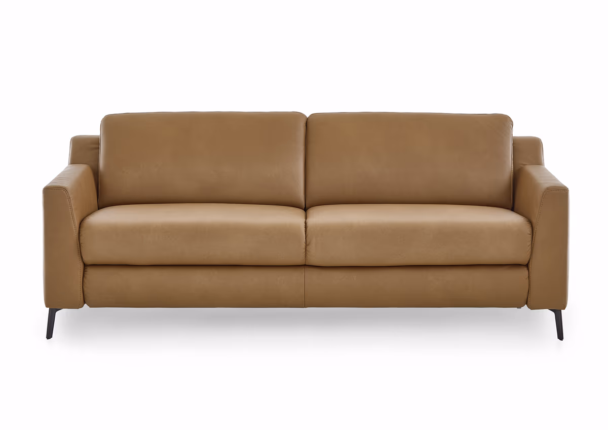 Sofa - 2,5-Sitzer, Leder, Braun
