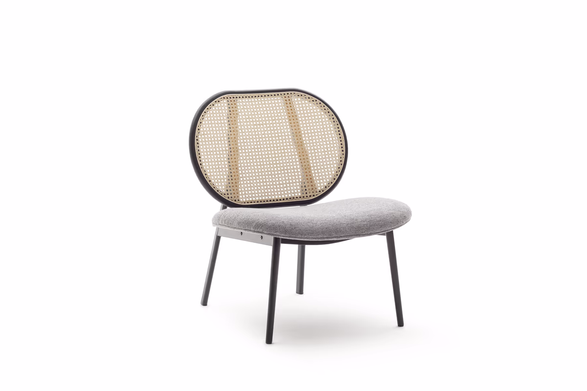 Loungechair Svala - Polster, Rattan, Buchenholz