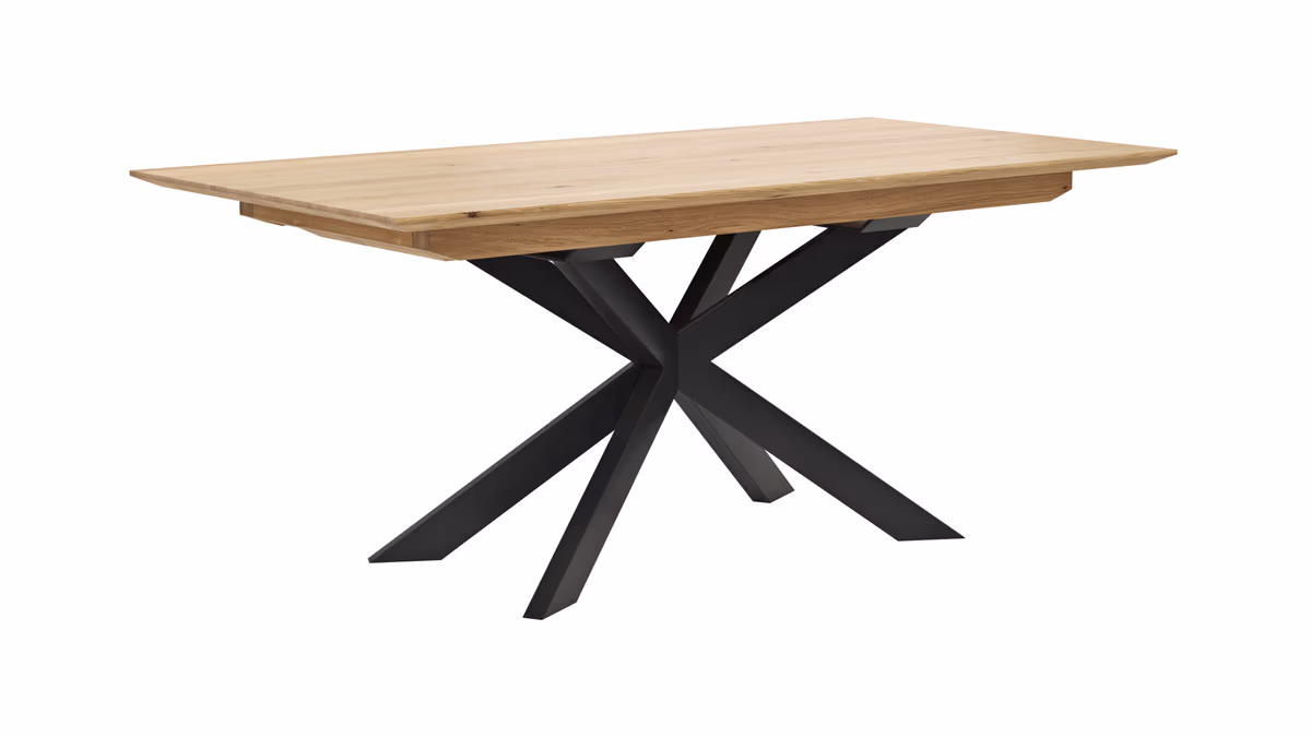 Esstisch Talara Lola - beidseitig ausziehbar, LB ca. 180x90cm, Wildeiche Bianco