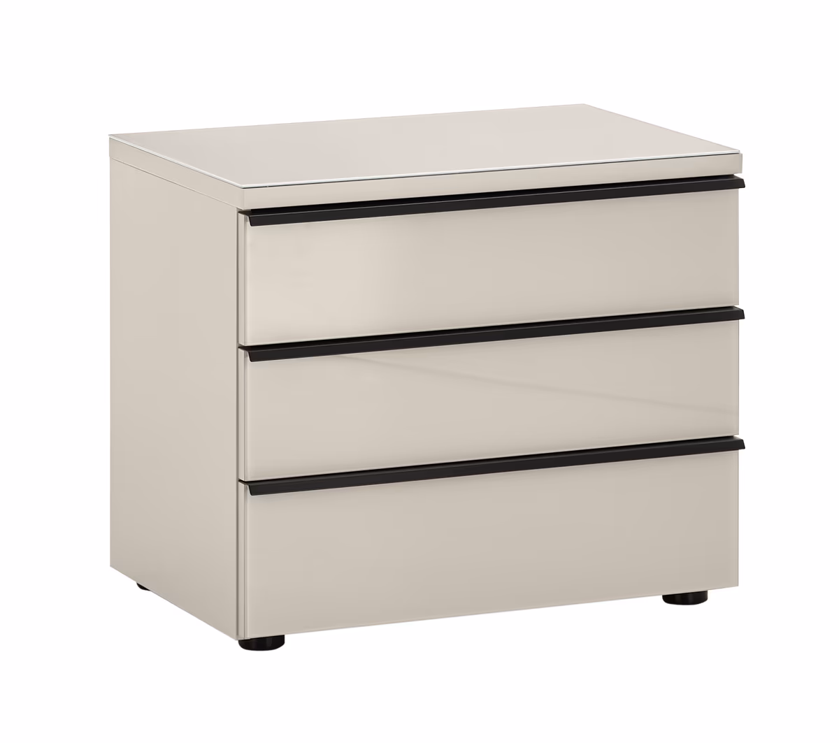 Nachtkonsole - mit 3 Schubkästen, Sandglas, Sand Dekor