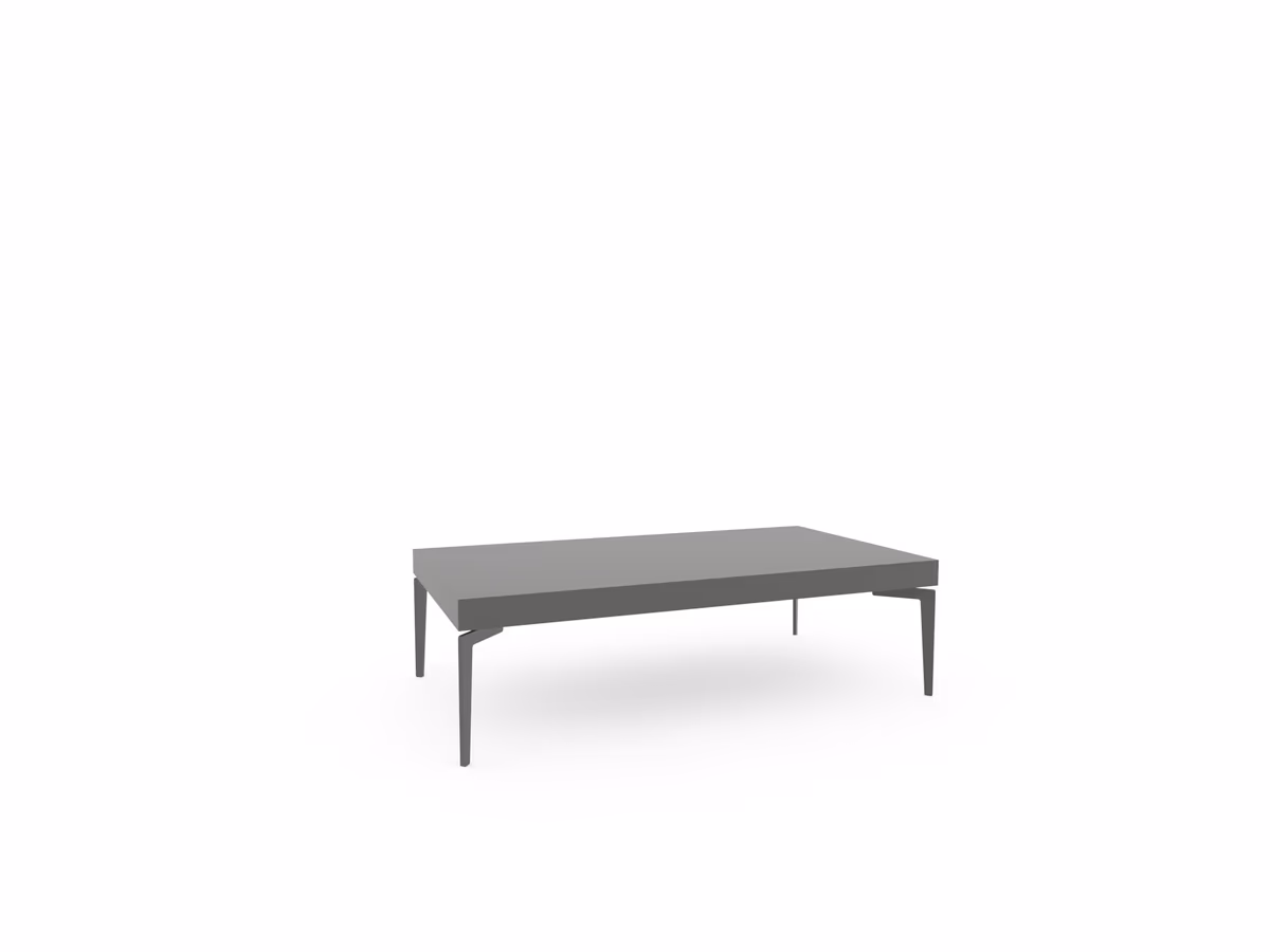 Couchtisch Loretto - LHB ca. 110x32x60x cm, Lack, Anthrazit