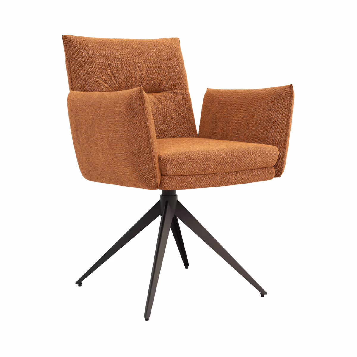 Armlehnstuhl Coscino - Stoff, Terrakotta