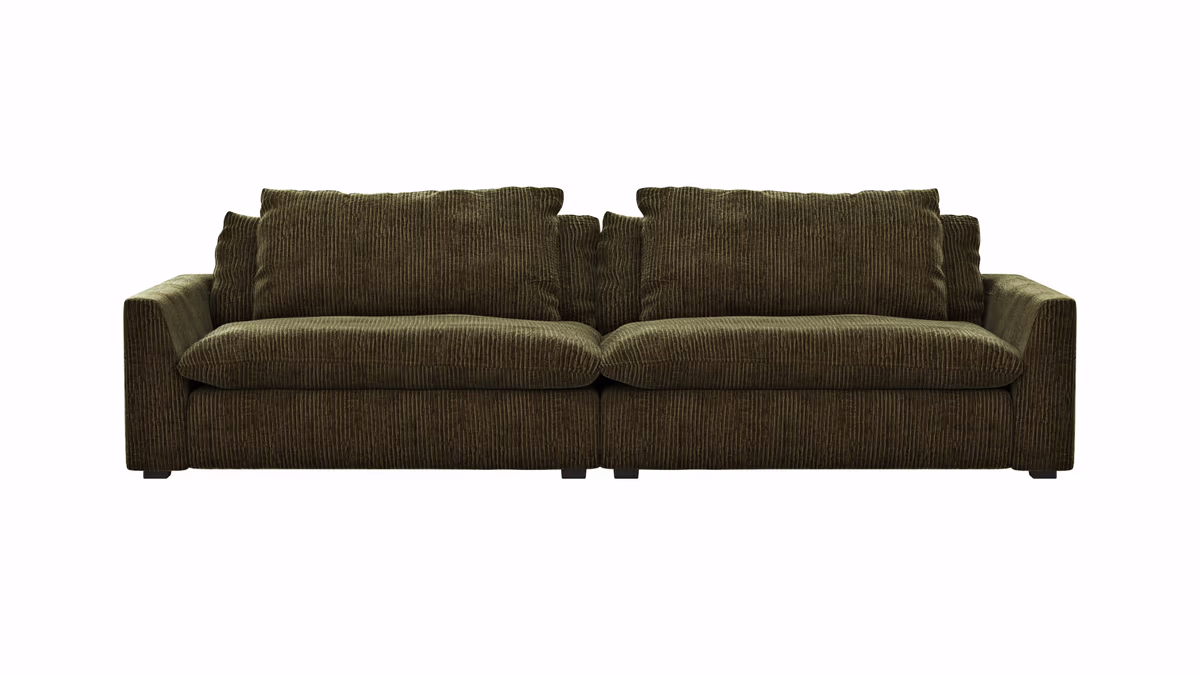 Sofa Ulf - 3,5-Sitzer, Cord, Moos
