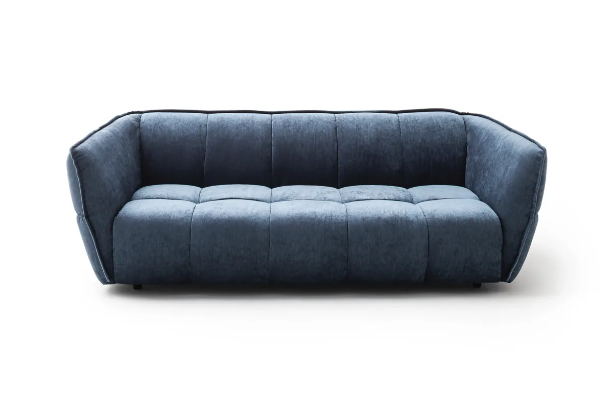 Sofa Hedda - 3-Sitzer, Stoff, Dunkelblau