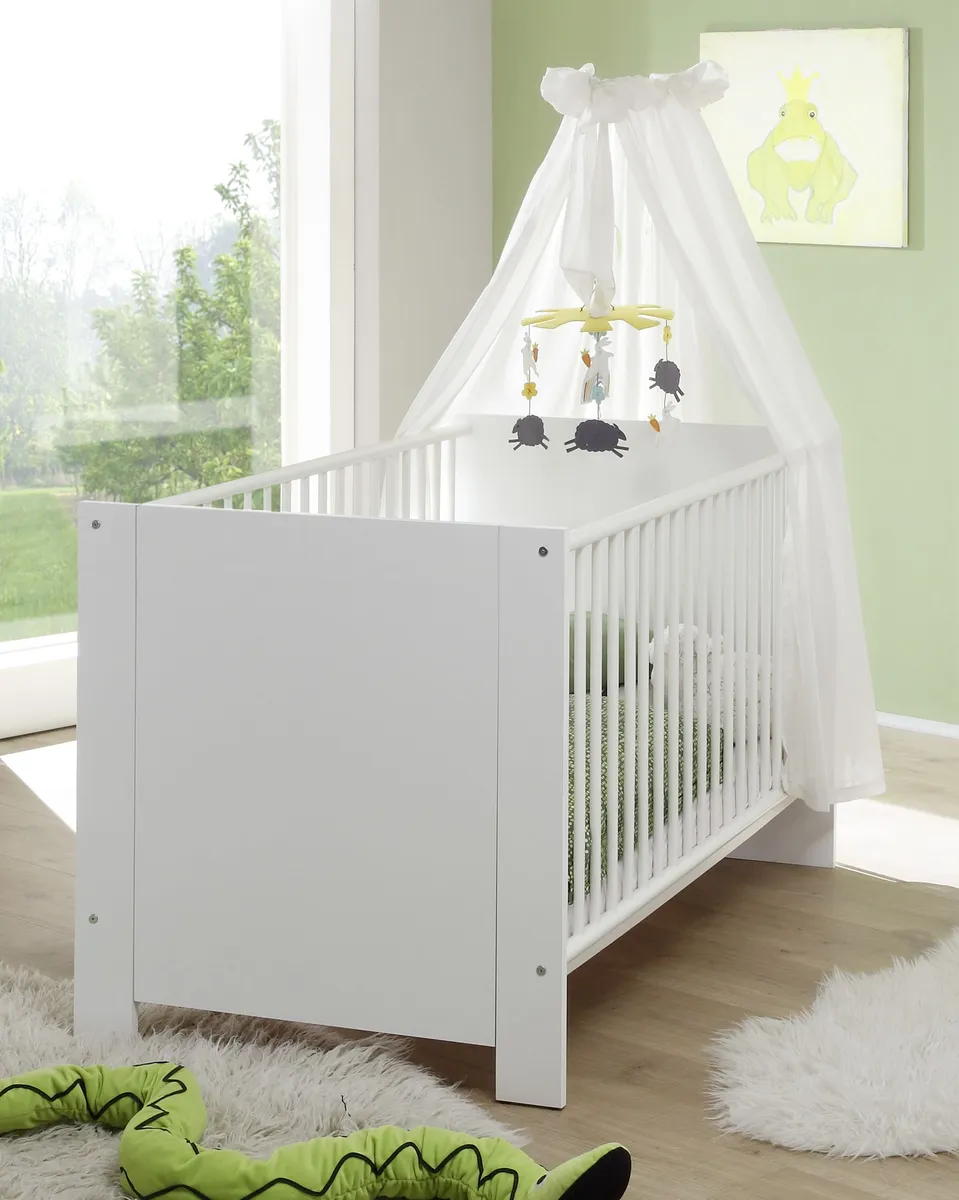 Babybett - Liegefläche ca. 70x140 cm, Weiß