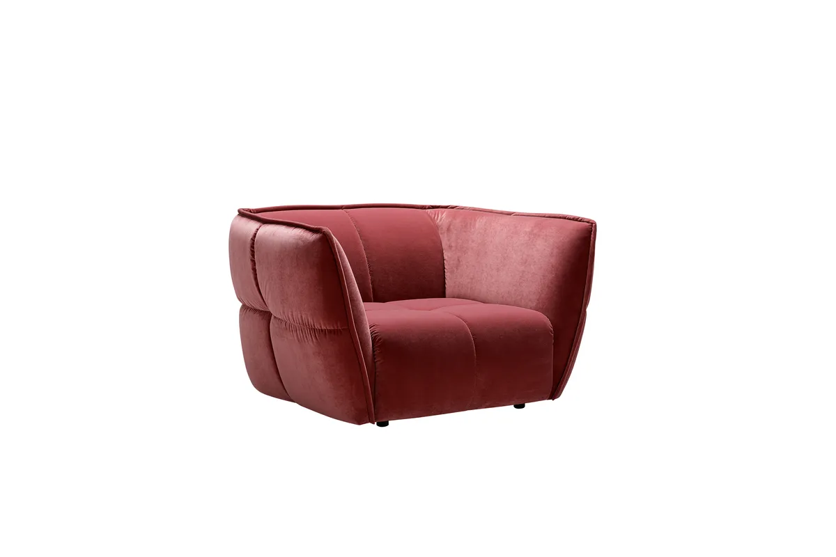 Sessel Hedda - Velour, Weinbeere