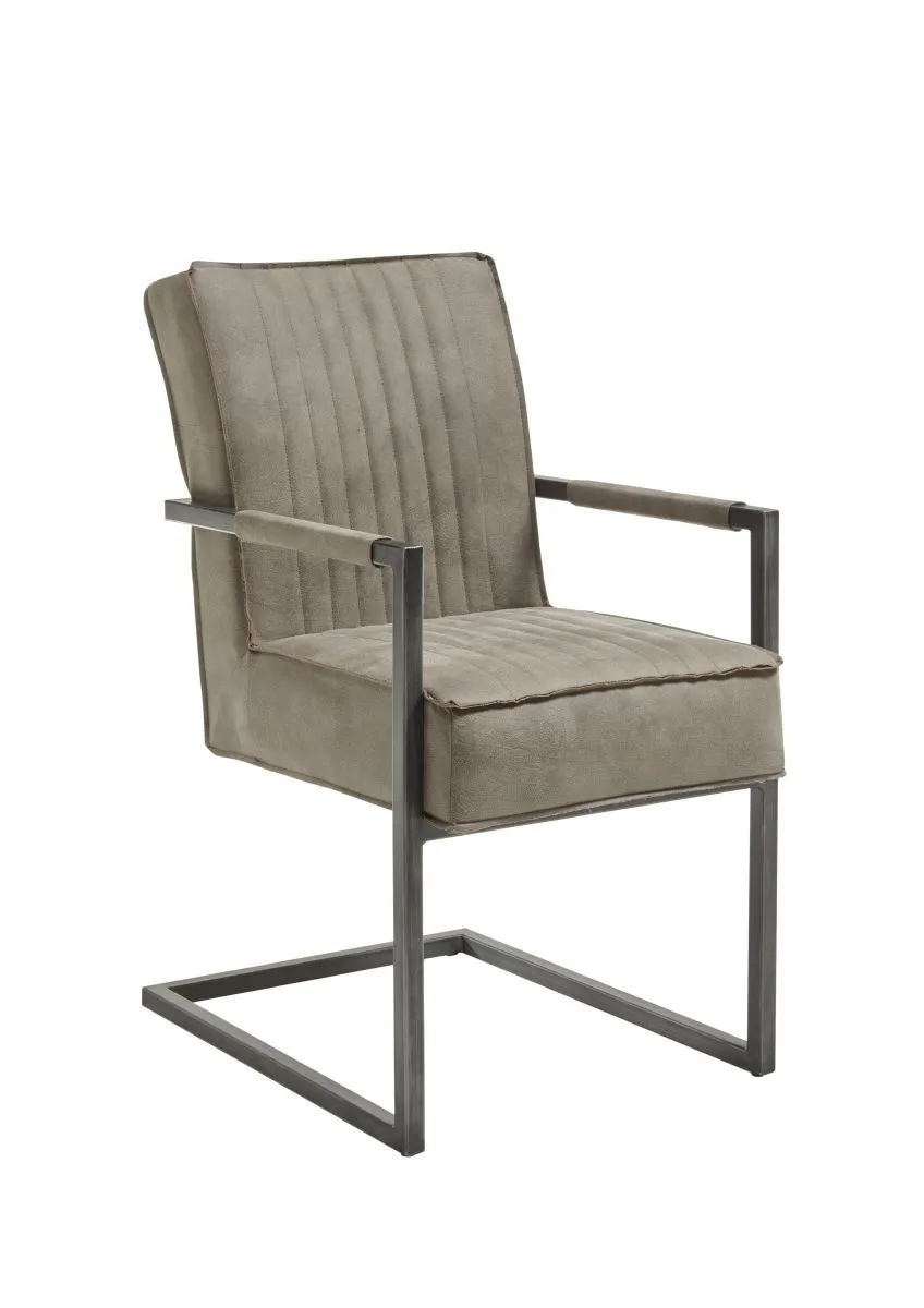 Armlehnstuhl - Microfaser, Taupe