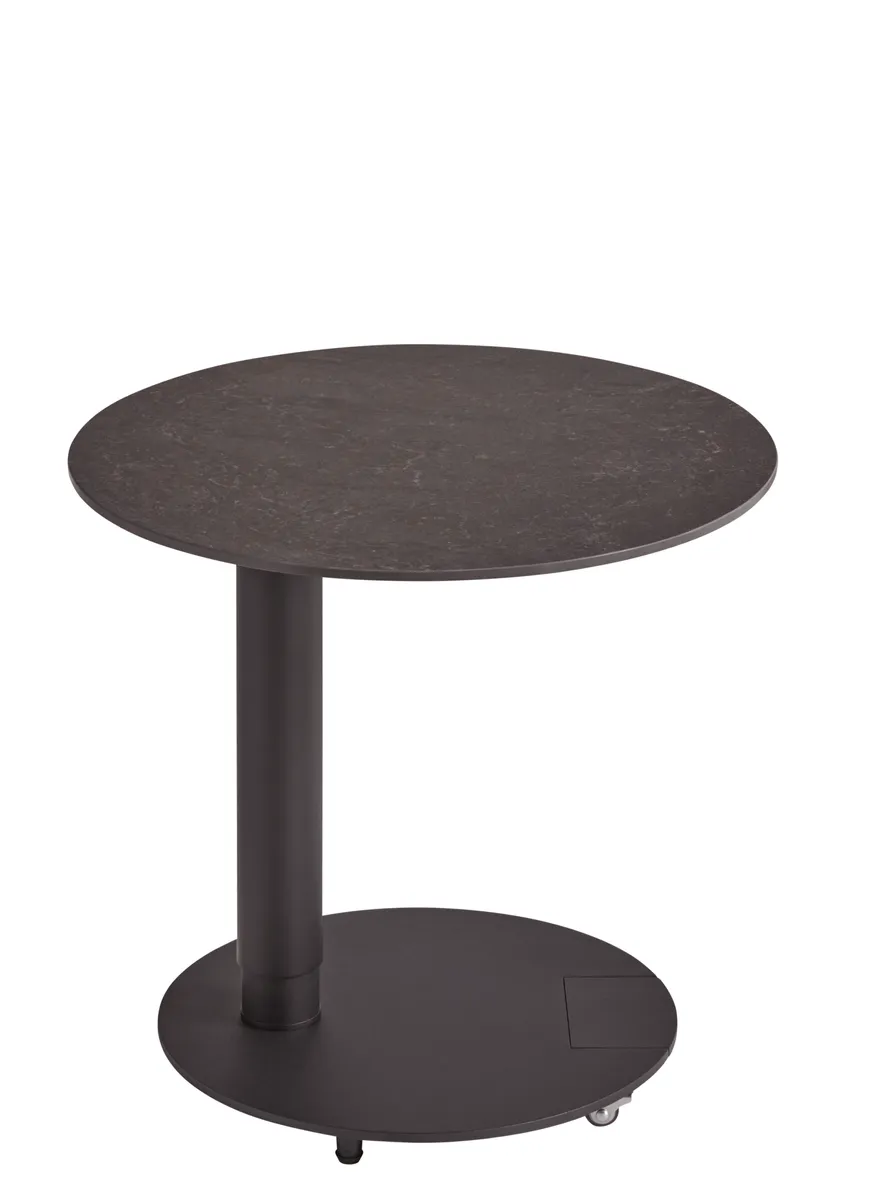 Beistelltisch Camas - LBH ca. 50x50x48 cm, Keramik schwarz