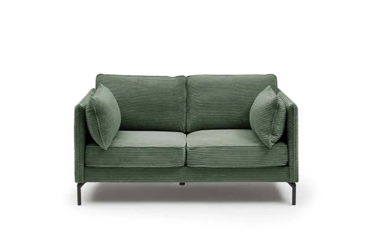 Sofa - 2-Sitzer, Stoff, Grün