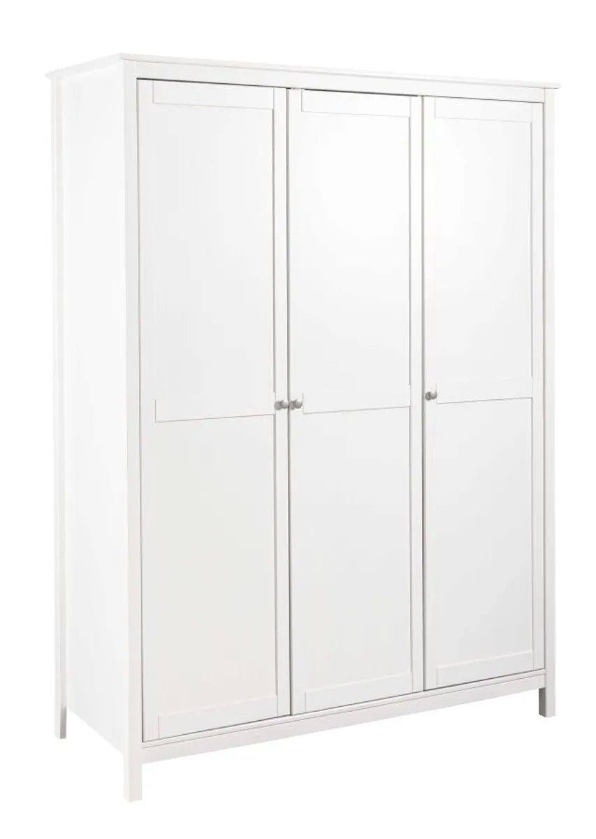 Drehtürenschrank - B ca. 155 cm, Weiß