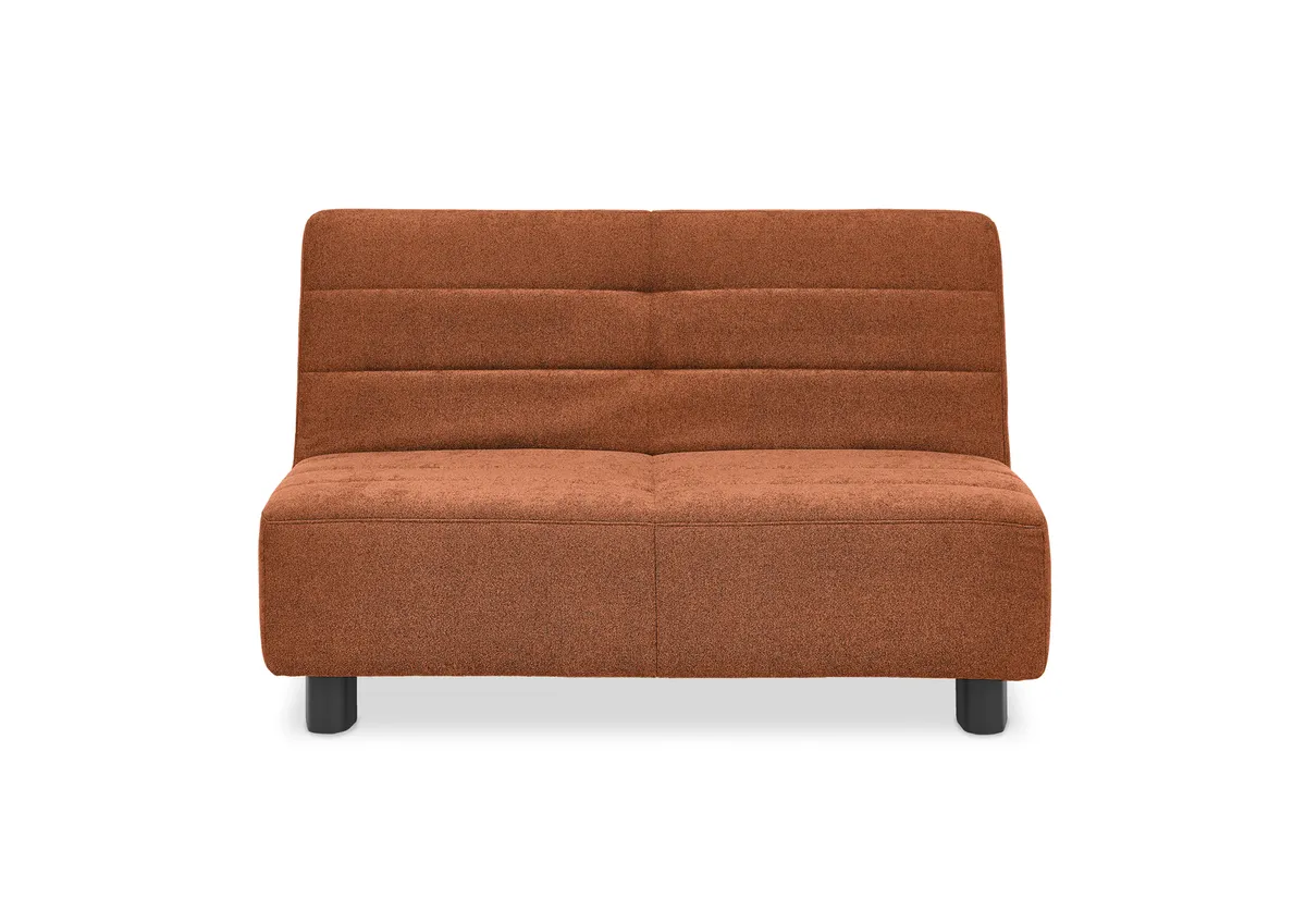 Faltsofa Easy - 2-Sitzer ohne Armlehne, ca. 140 cm inkl. Schlaffunktion, Stoff, Rot