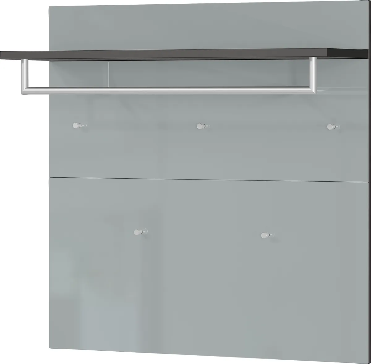 Garderobenpaneel GILLIAN - B/H/T ca. 97x96x30 cm, Graphit