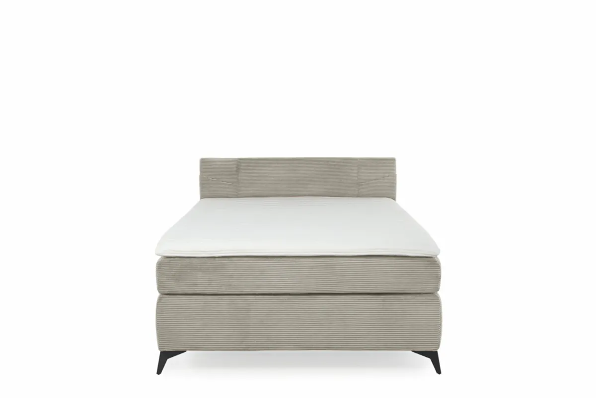 Boxspringbett JODIE MIX- Liegefläche ca. 140x200 cm, Stoff, Beige