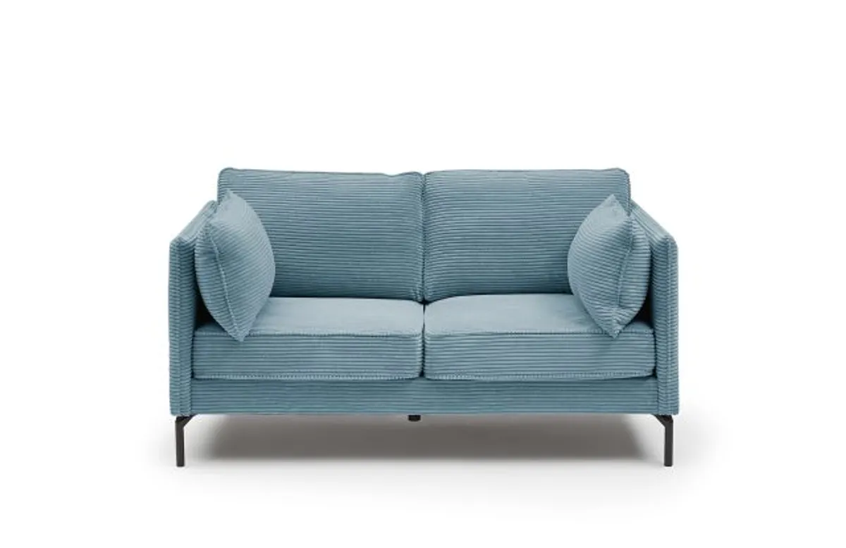 Sofa - 2-Sitzer, Stoff, Petrol