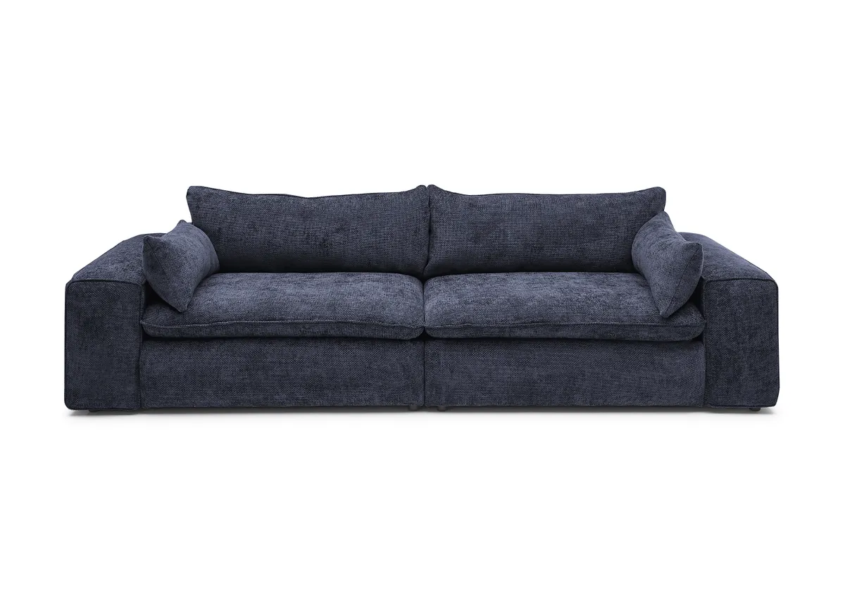 Sofa - 3-Sitzer, Stoff, Dunkelblau