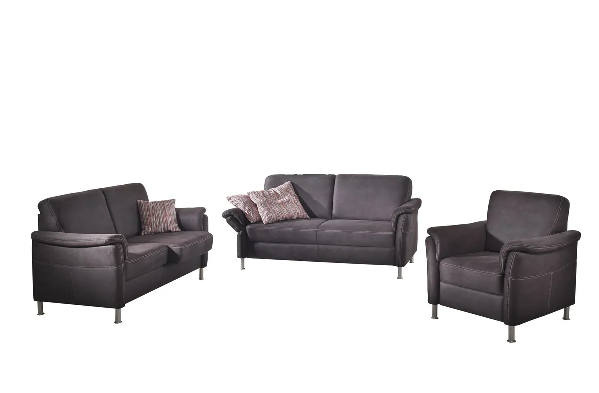 Sofa - 3-Sitzer, Stoff, Anthrazit