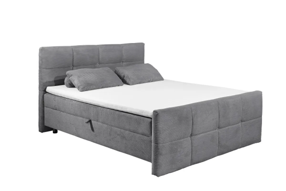 Boxbett- Liegefläche ca. 180x200 cm, Stoff, Grau