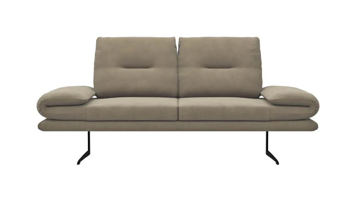 Sofa Lucero - 2,5-Sitzer, Leder, Taupe
