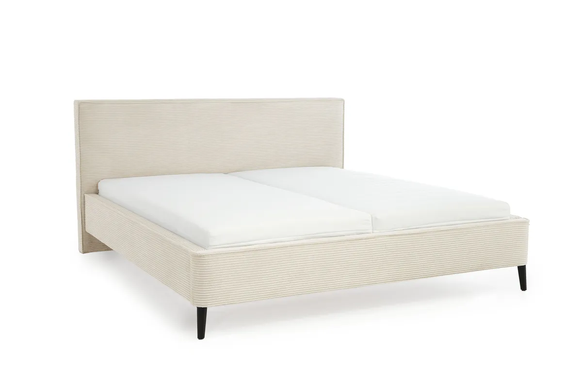 Polsterbett- Liegefläche ca. 180x200 cm, Stoff, Beige, Inkl. Matratze