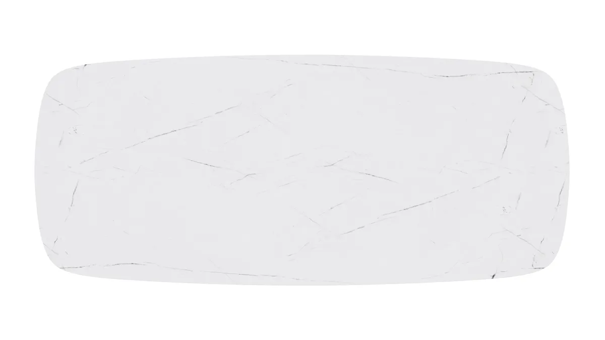 Esstisch Jari - LB ca. 220x95 cm, Keramik, Weiß